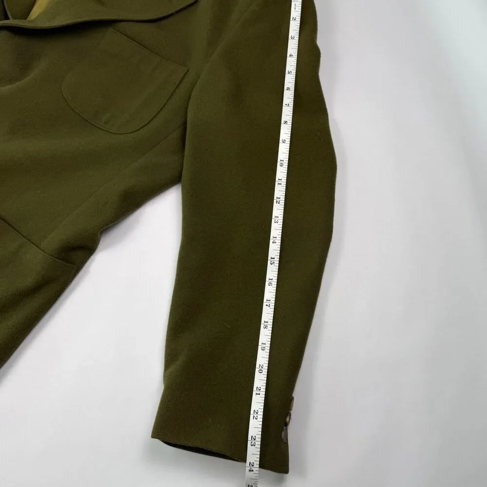 Vintage Banana Republic Wool Blazer XL Olive Green Safari Travel USA